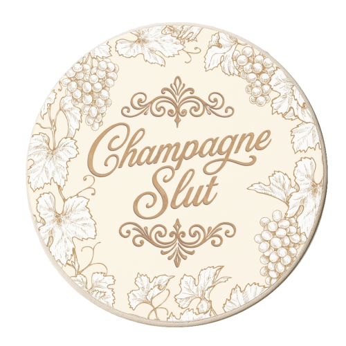 Champagne Slut - personalised beer coaster by Lilly Rose