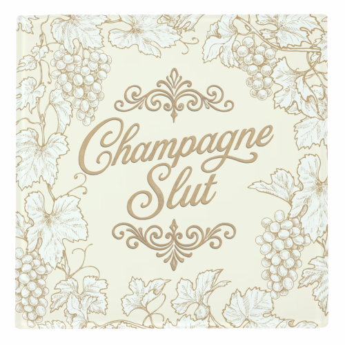 Champagne Slut - personalised beer coaster by Lilly Rose