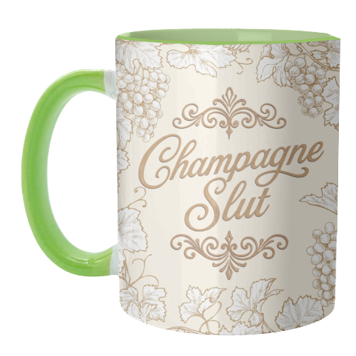 Champagne Slut - unique mug by Lilly Rose