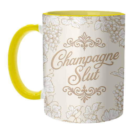 Champagne Slut - unique mug by Lilly Rose