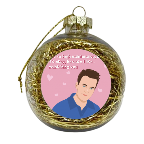 Chandler Bing - xmas bauble by Laura Lonsdale