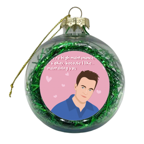 Chandler Bing - xmas bauble by Laura Lonsdale