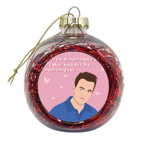 Chandler Bing - xmas bauble by Laura Lonsdale