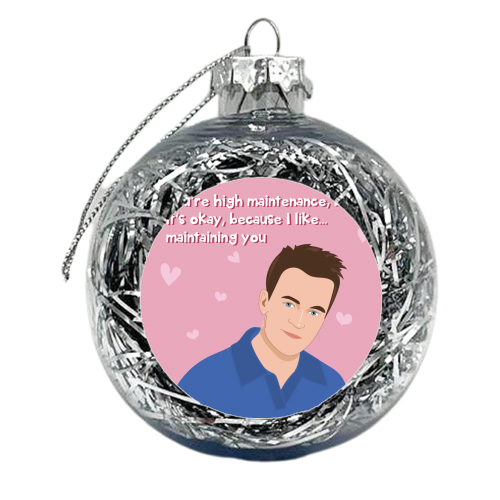 Chandler Bing - xmas bauble by Laura Lonsdale
