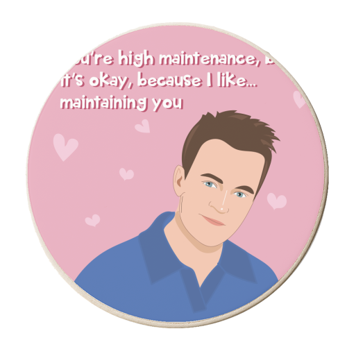 Chandler Bing - personalised beer coaster by Laura Lonsdale