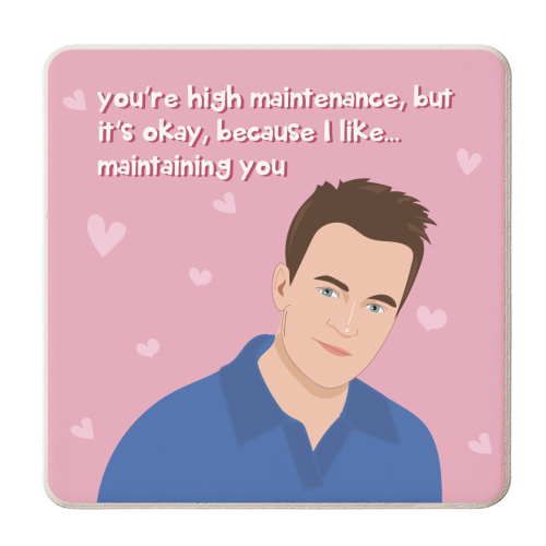 Chandler Bing - personalised beer coaster by Laura Lonsdale