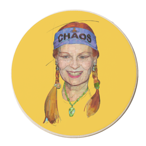 Chaos Vivienne - personalised beer coaster by Beverley Rae