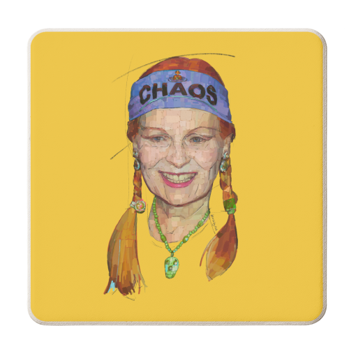 Chaos Vivienne - personalised beer coaster by Beverley Rae