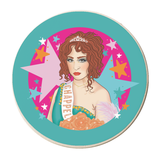 Chappell - personalised beer coaster by Claire Atwood