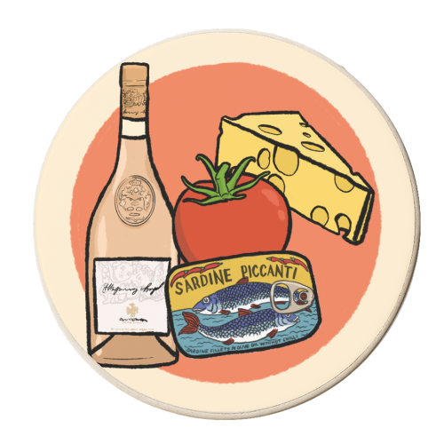 Charcuterie Board - personalised beer coaster by The Queer Store