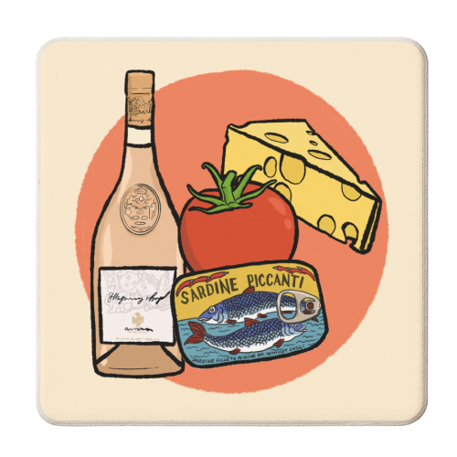 Charcuterie Board - personalised beer coaster by The Queer Store