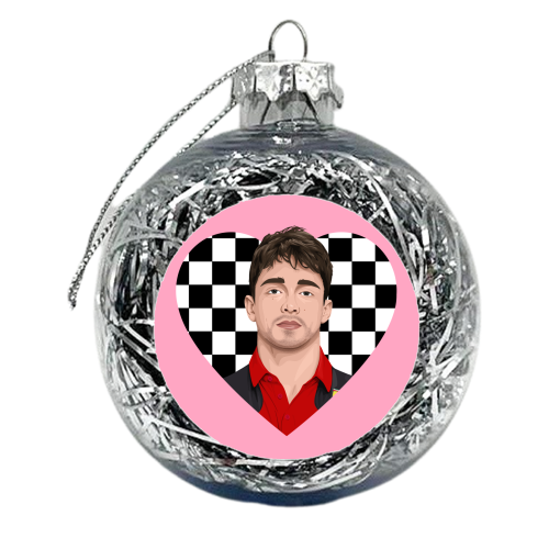 Charles LeClerc Heart - xmas bauble by Pink and Pip
