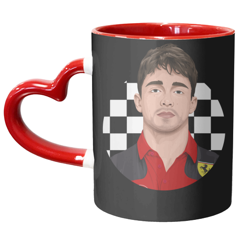 Charles LeClerc - unique mug by Pink and Pip
