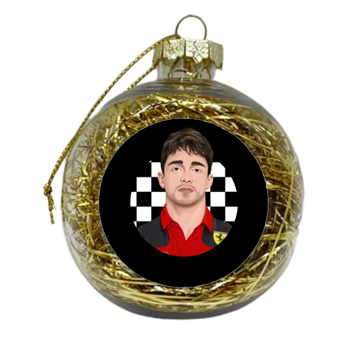 Charles LeClerc - xmas bauble by Pink and Pip