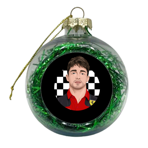 Charles LeClerc - xmas bauble by Pink and Pip