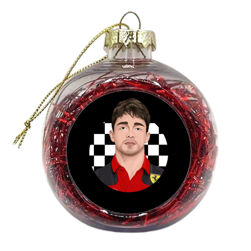 Charles LeClerc - xmas bauble by Pink and Pip