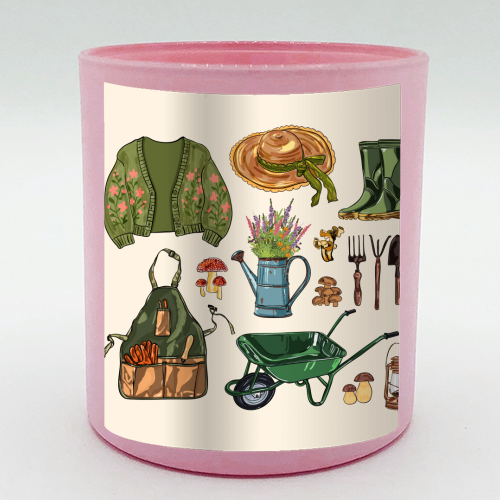 Charming Cottagecore Garden Tools & Botanicals - scented candle by EZbie