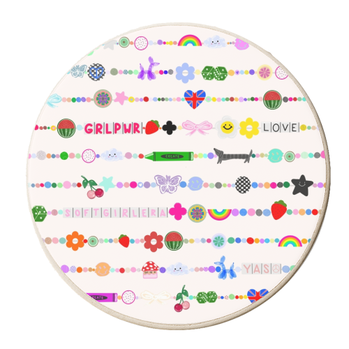 Charms for days - personalised beer coaster by Yaz Raja