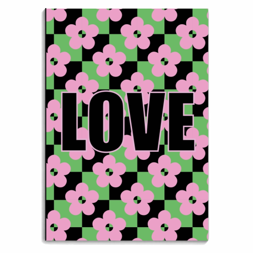 Check with Flowers - personalised A4, A5, A6 notebook by Luxe and Loco