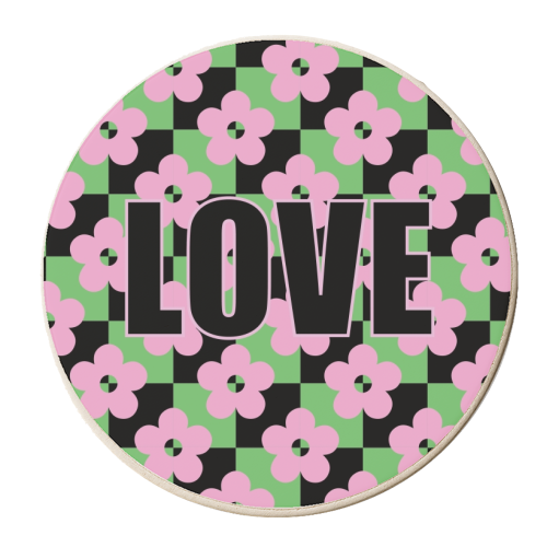 Check with Flowers - personalised beer coaster by Luxe and Loco