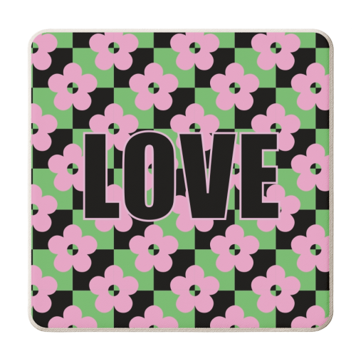 Check with Flowers - personalised beer coaster by Luxe and Loco
