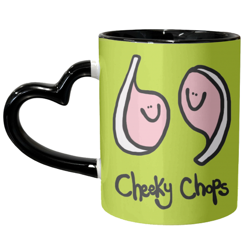 Cheeky Chops - unique mug by Emma Donovan