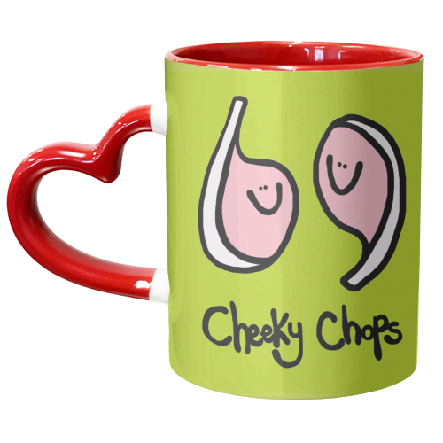 Cheeky Chops - unique mug by Emma Donovan