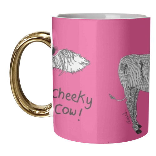 Cheeky Cow - unique mug by Casey Rogers
