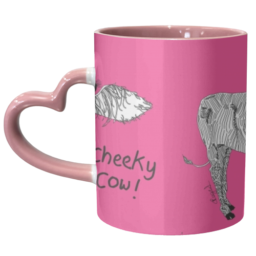 Cheeky Cow - unique mug by Casey Rogers