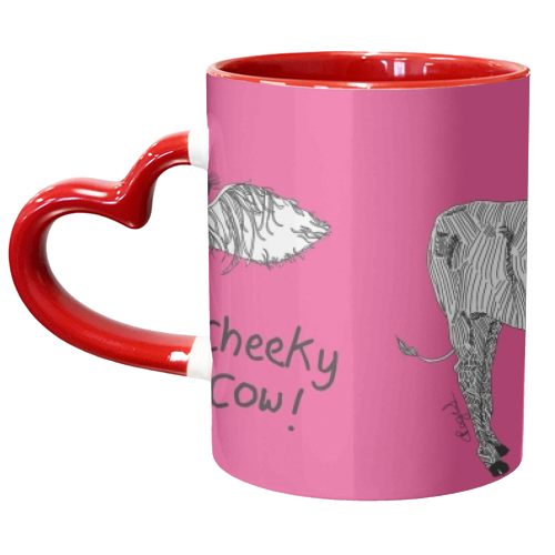 Cheeky Cow - unique mug by Casey Rogers