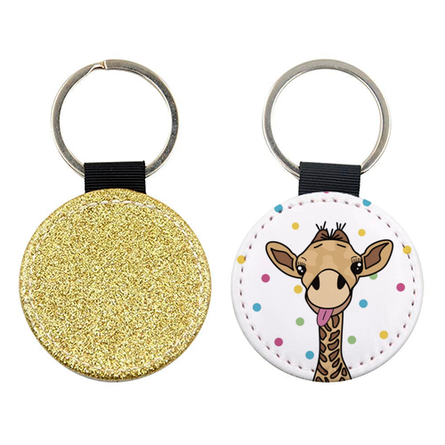 Cheeky Giraffe Print - keyring by Drawings by Firefly