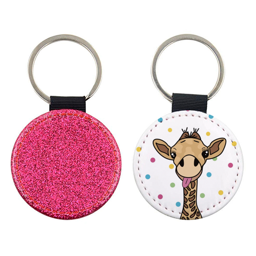 Cheeky Giraffe Print - keyring by Drawings by Firefly
