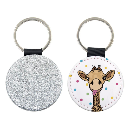 Cheeky Giraffe Print - keyring by Drawings by Firefly