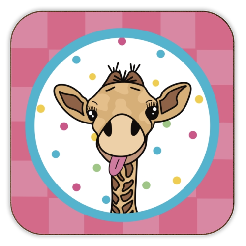 Cheeky Giraffe Print - personalised beer coaster by Drawings by Firefly
