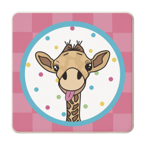 Cheeky Giraffe Print - personalised beer coaster by Drawings by Firefly