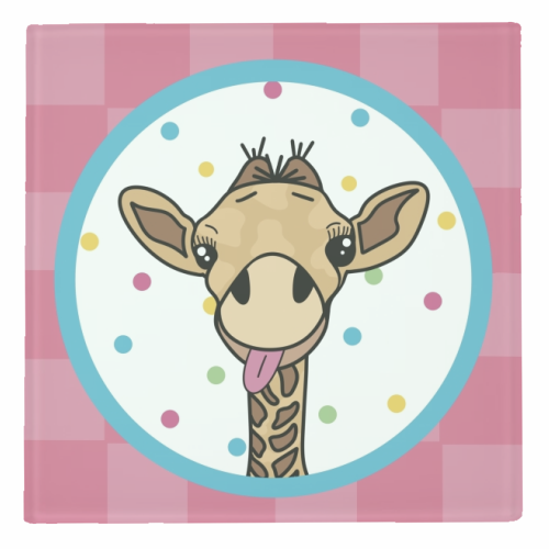 Cheeky Giraffe Print - personalised beer coaster by Drawings by Firefly