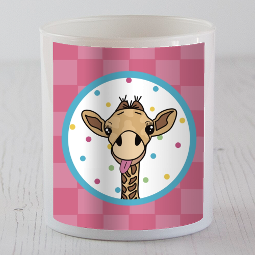 Cheeky Giraffe Print - scented candle by Drawings by Firefly