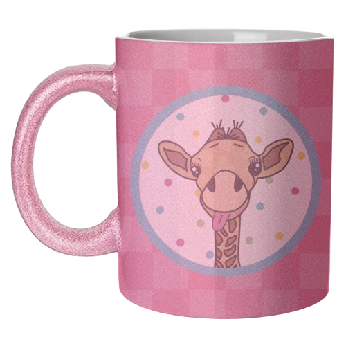 Cheeky Giraffe Print - unique mug by Drawings by Firefly