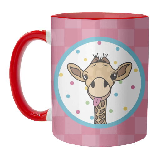 Cheeky Giraffe Print - unique mug by Drawings by Firefly