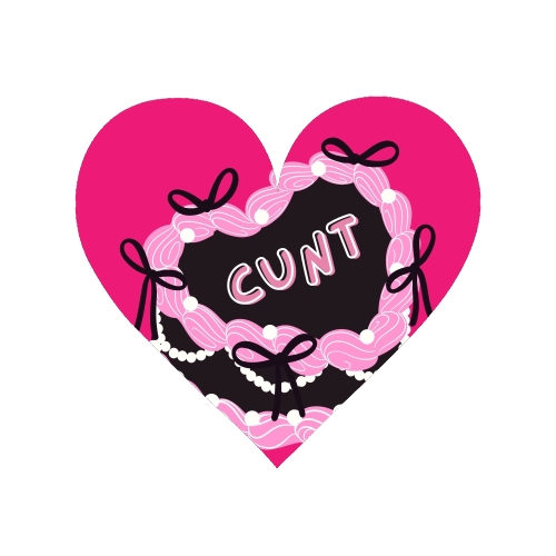 Cheeky Pink Heart Cake - Magnet by Lilly Rose