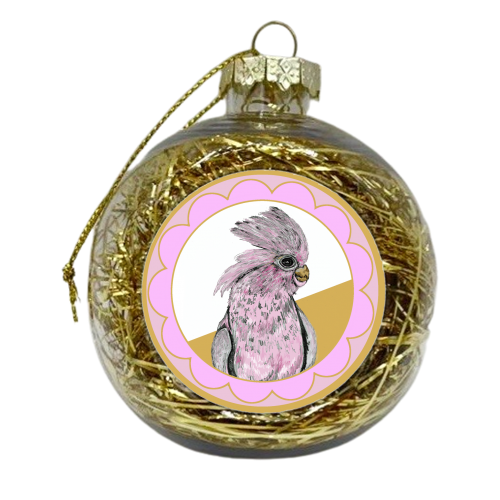 Cheepy Cheeps Parakeet - xmas bauble by Hannah Carvell