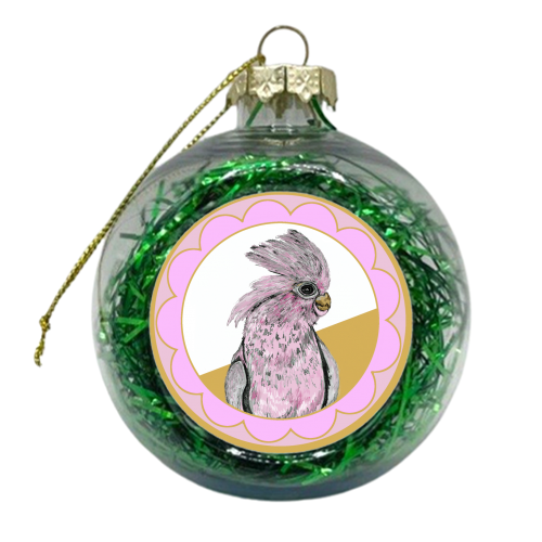 Cheepy Cheeps Parakeet - xmas bauble by Hannah Carvell