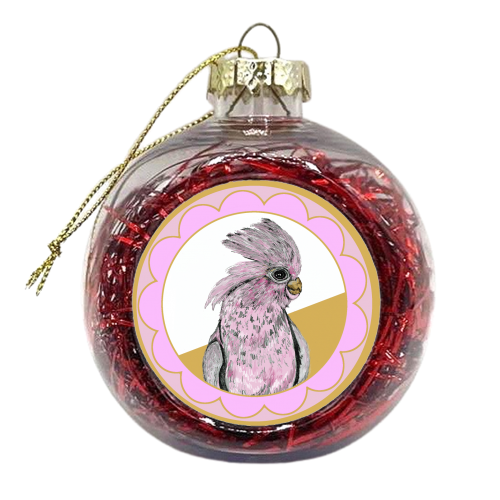 Cheepy Cheeps Parakeet - xmas bauble by Hannah Carvell