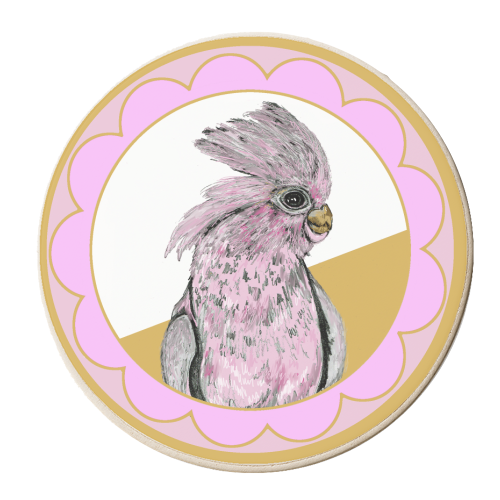 Cheepy Cheeps Parakeet - personalised beer coaster by Hannah Carvell