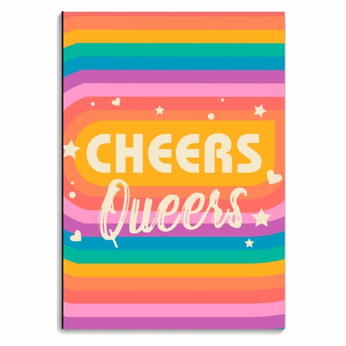 Cheers Queers - Pride Rainbow June Collection - personalised A4, A5, A6 notebook by Ania Wieclaw