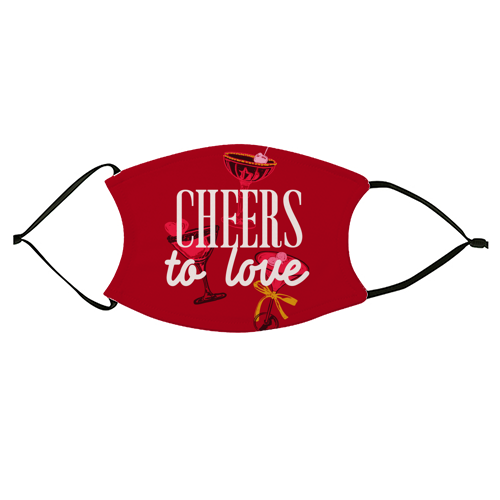 Cheers to love - face cover mask by EZbie