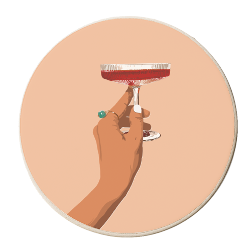 Cheers to Love, Laughter & Happily Ever After - personalised beer coaster by Uma Prabhakar Gokhale