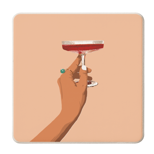 Cheers to Love, Laughter & Happily Ever After - personalised beer coaster by Uma Prabhakar Gokhale