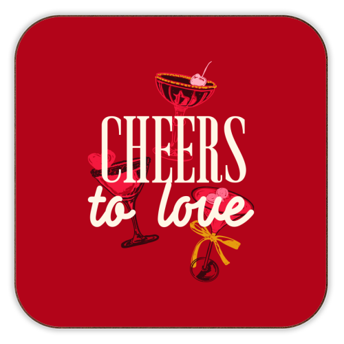 Cheers to love - personalised beer coaster by EZbie