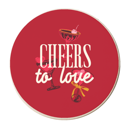 Cheers to love - personalised beer coaster by EZbie